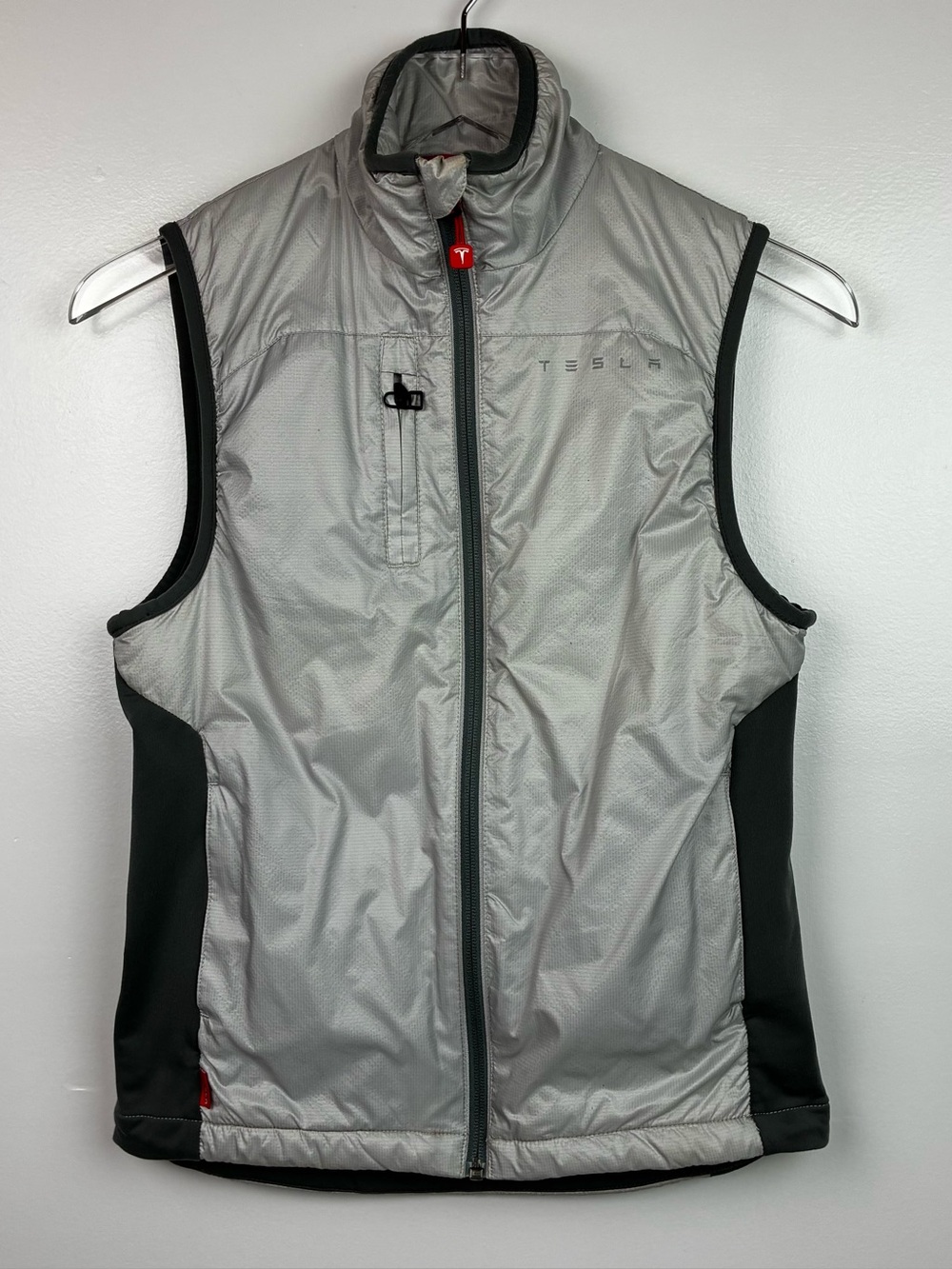 Tesla Gray Sleeveless Lightweight Puffer Vest